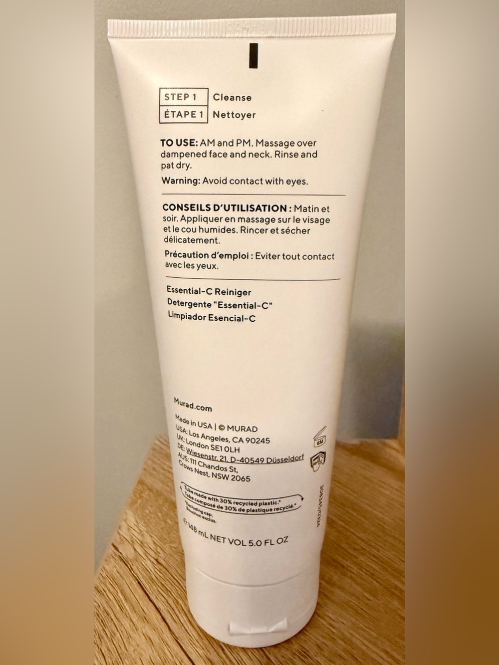 Murad Essential-C Foaming Gel Cleanser | Full Size | NWOB - Picture 2 of 4